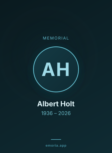 Memorial portrait of Albert Holt