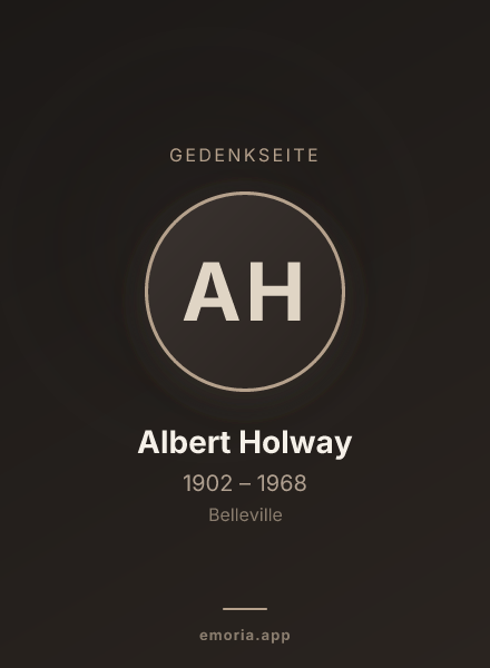 Gedenkportrait von Albert Holway