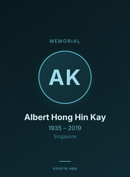 Memorial portrait of Albert Hong Hin Kay