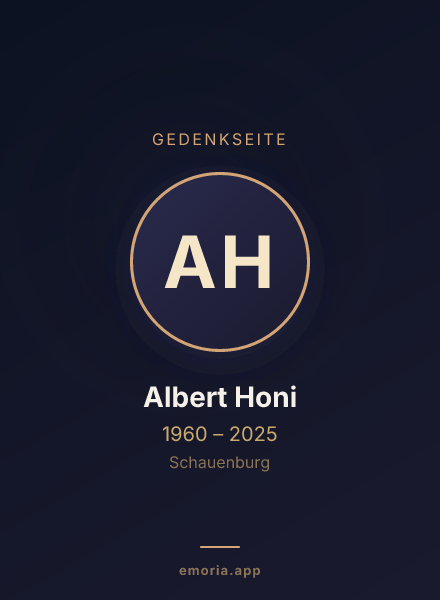 Gedenkportrait von Albert Honi