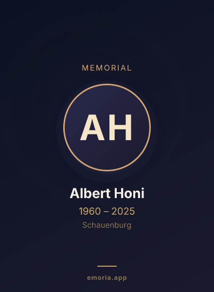 Memorial portrait of Albert Honi