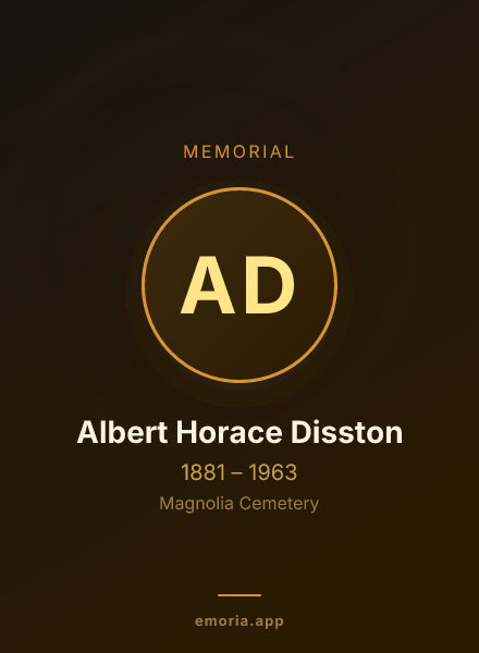 Memorial portrait of Albert Horace Disston