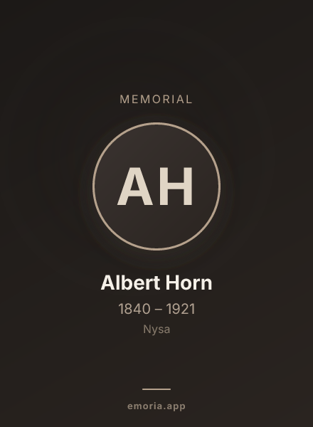 Memorial portrait of Albert Horn