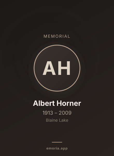 Memorial portrait of Albert Horner