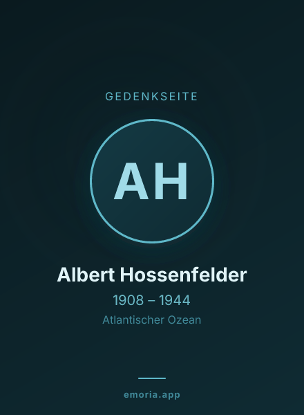 Gedenkportrait von Albert Hossenfelder