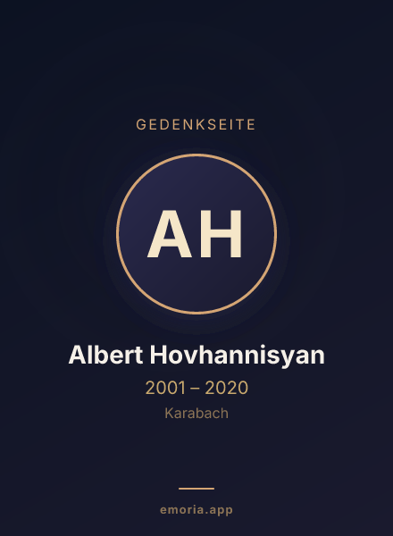 Gedenkportrait von Albert Hovhannisyan