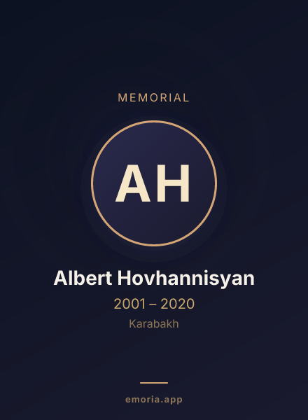 Memorial portrait of Albert Hovhannisyan
