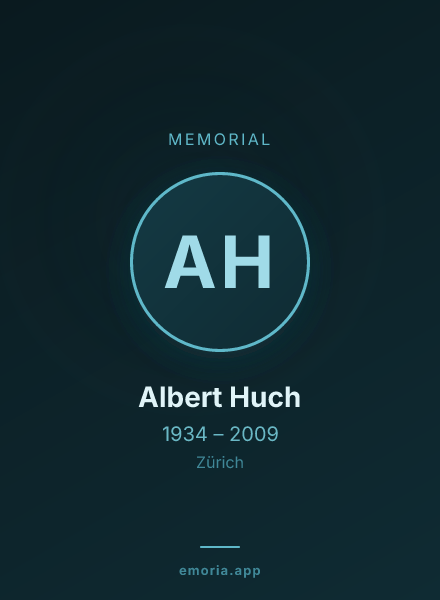 Memorial portrait of Albert Huch