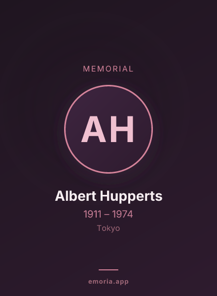 Memorial portrait of Albert Hupperts