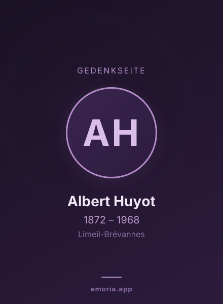 Gedenkportrait von Albert Huyot