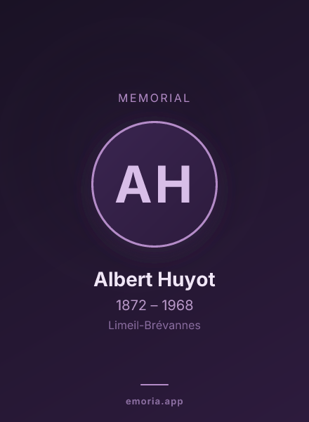 Memorial portrait of Albert Huyot