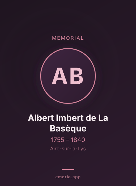 Memorial portrait of Albert Imbert de La Basèque