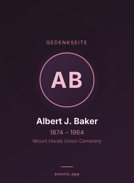 Gedenkportrait von Albert J. Baker