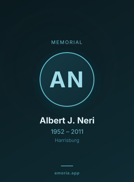 Memorial portrait of Albert J. Neri