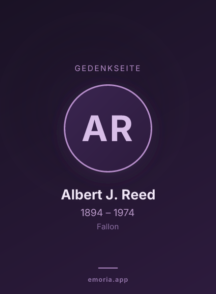 Gedenkportrait von Albert J. Reed