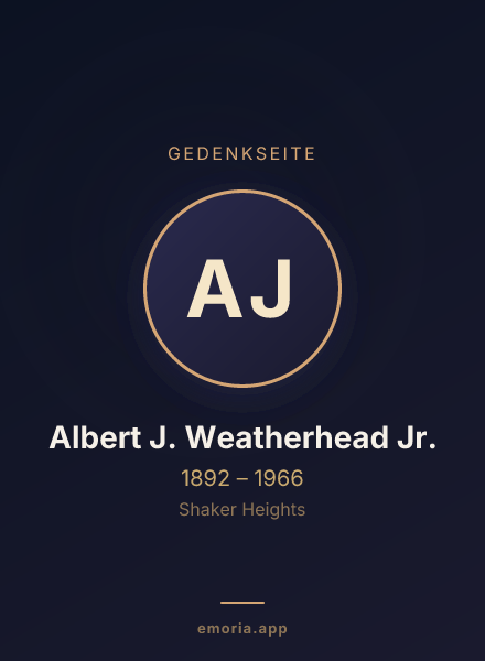 Gedenkportrait von Albert J. Weatherhead Jr.