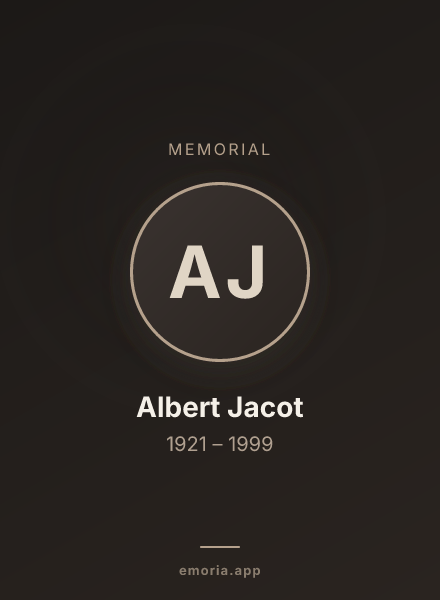Memorial portrait of Albert Jacot
