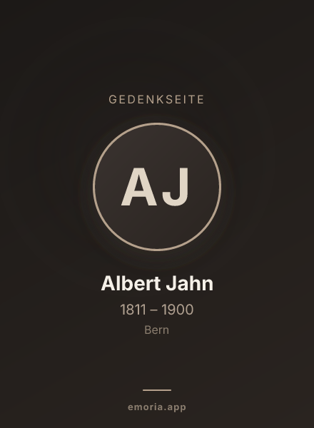 Gedenkportrait von Albert Jahn