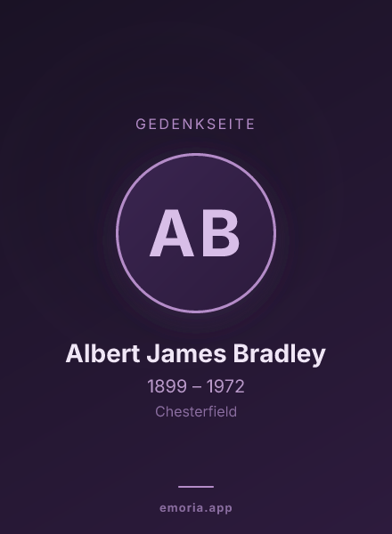 Gedenkportrait von Albert James Bradley