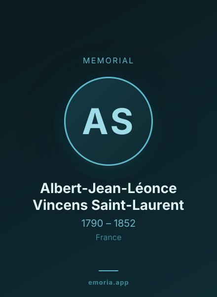 Memorial portrait of Albert-Jean-Léonce Vincens Saint-Laurent