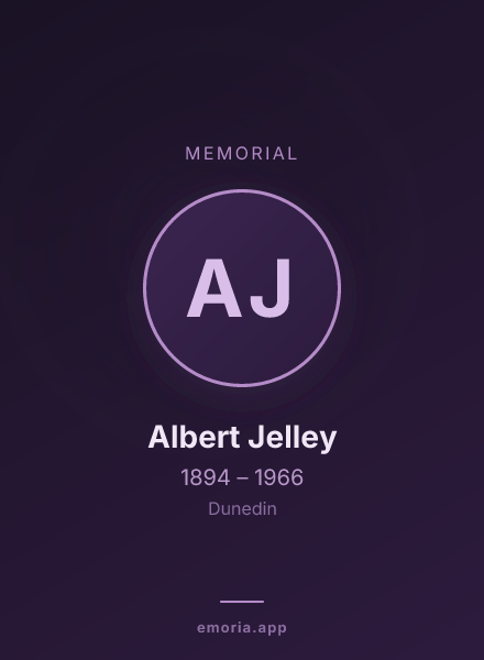 Memorial portrait of Albert Jelley