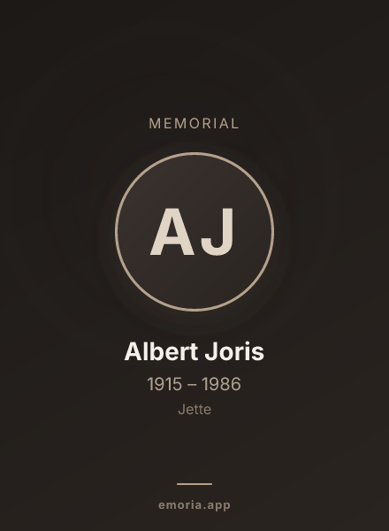 Memorial portrait of Albert Joris