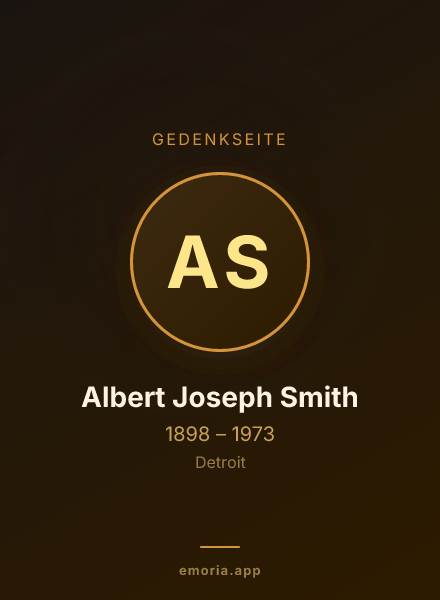 Gedenkportrait von Albert Joseph Smith
