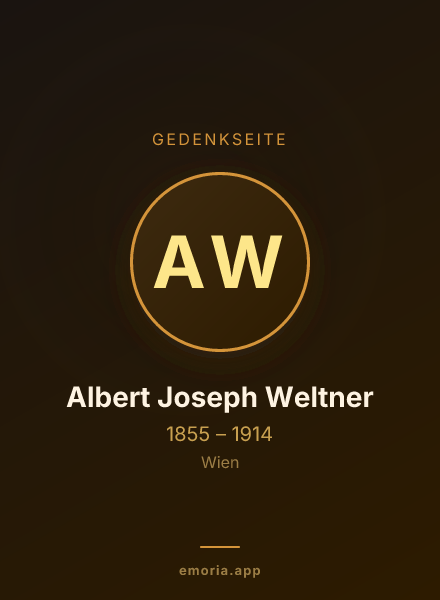Gedenkportrait von Albert Joseph Weltner