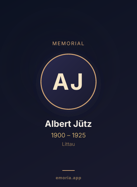 Memorial portrait of Albert Jütz