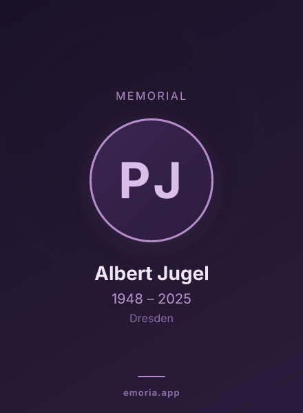 Memorial portrait of Prof. Dr. Albert Jugel