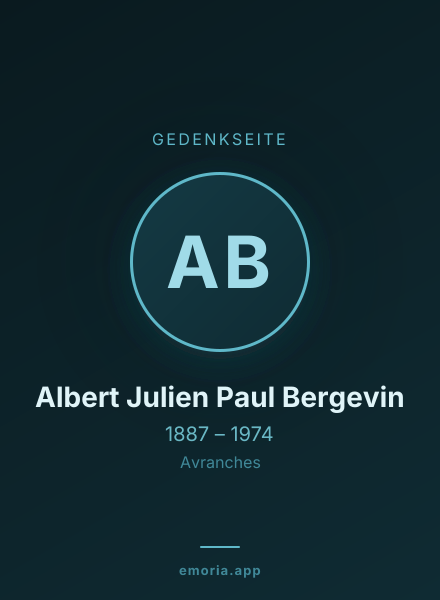 Gedenkportrait von Albert Julien Paul Bergevin