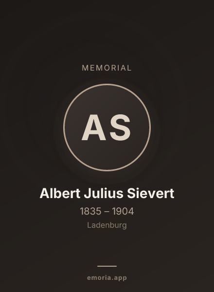 Memorial portrait of Albert Julius Sievert