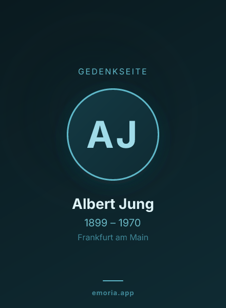 Gedenkportrait von Albert Jung