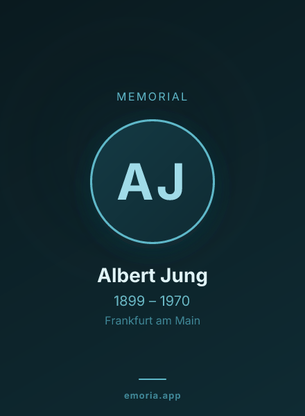 Memorial portrait of Albert Jung