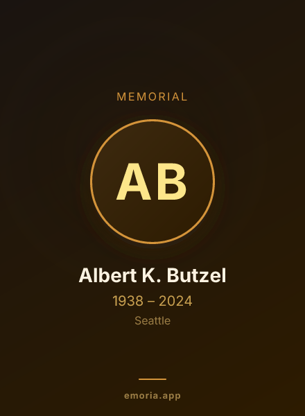 Memorial portrait of Albert K. Butzel