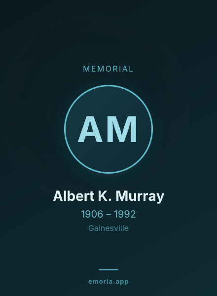 Memorial portrait of Albert K. Murray