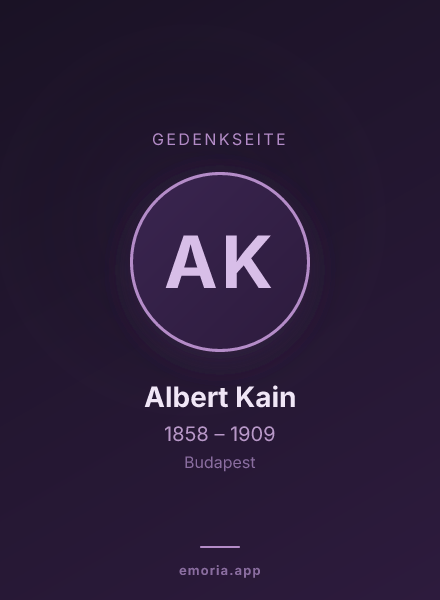 Gedenkportrait von Albert Kain