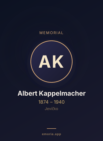 Memorial portrait of Albert Kappelmacher