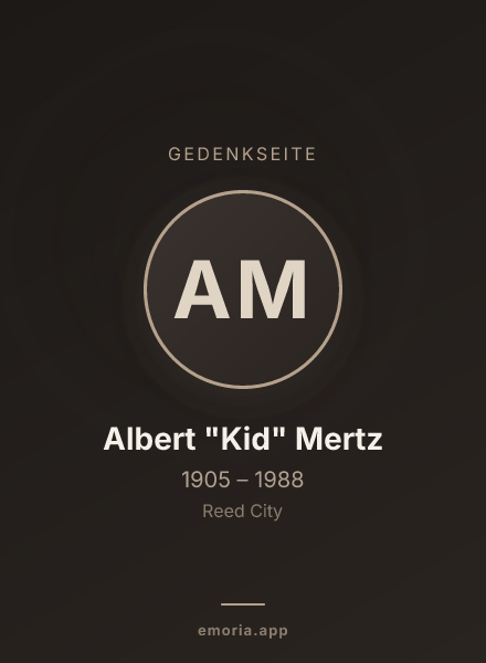 Gedenkportrait von Albert "Kid" Mertz