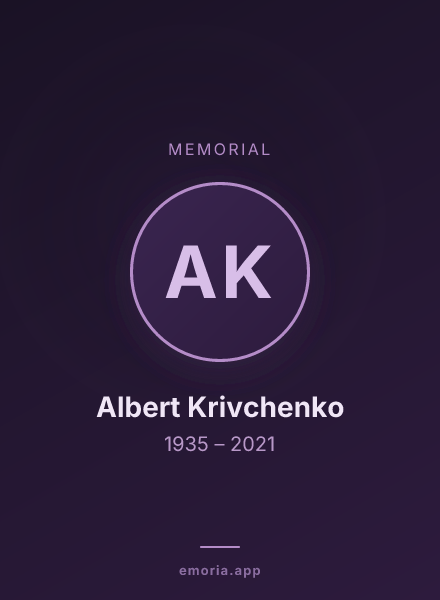Memorial portrait of Albert Krivchenko