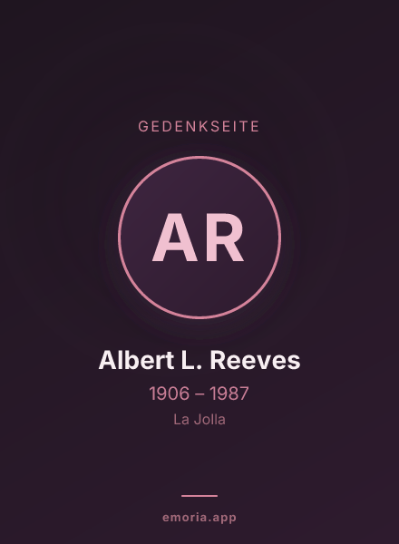 Gedenkportrait von Albert L. Reeves