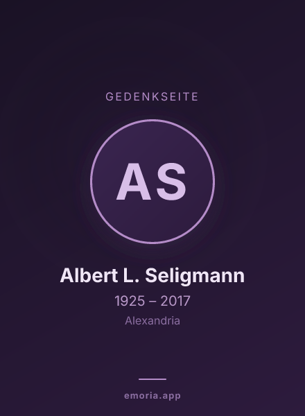 Gedenkportrait von Albert L. Seligmann