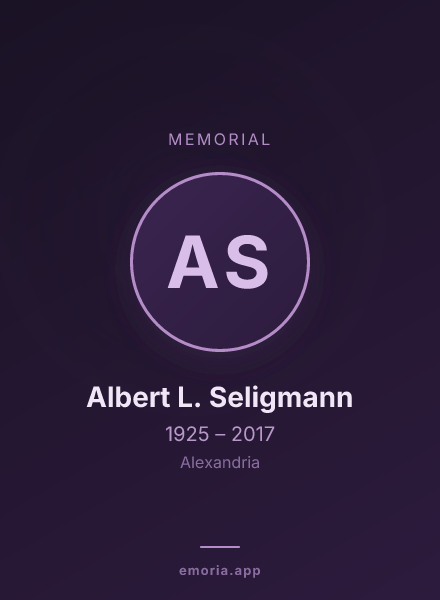Memorial portrait of Albert L. Seligmann