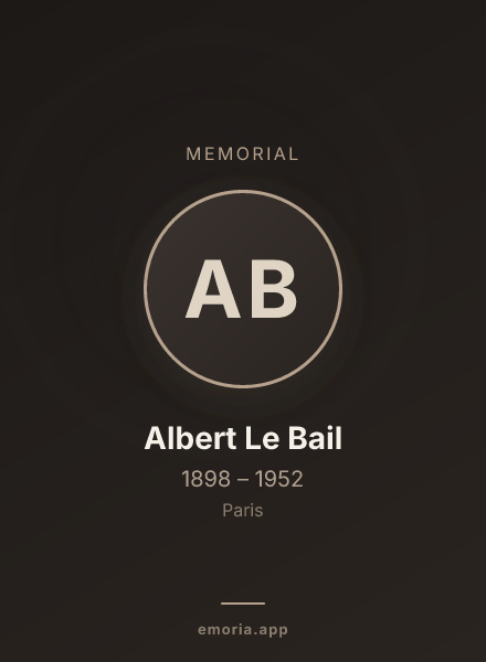 Memorial portrait of Albert Le Bail