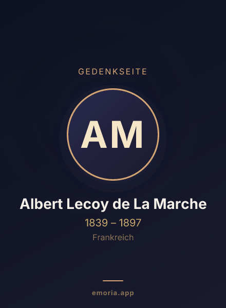 Gedenkportrait von Albert Lecoy de La Marche