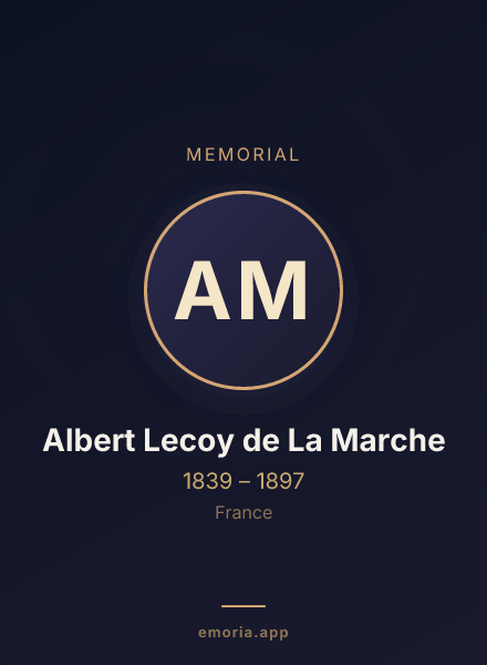 Memorial portrait of Albert Lecoy de La Marche