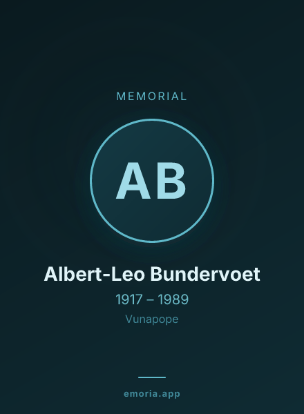 Memorial portrait of Albert-Leo Bundervoet