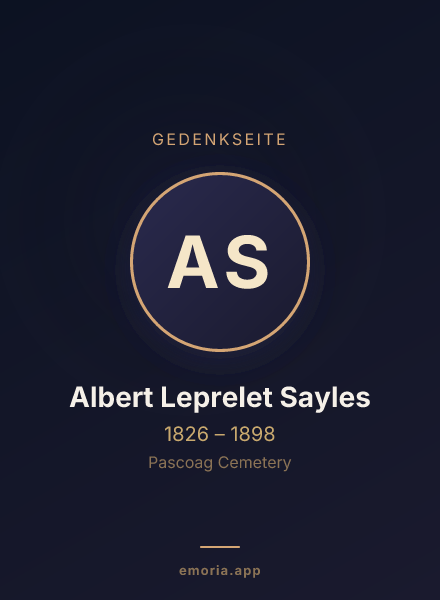 Gedenkportrait von Albert Leprelet Sayles