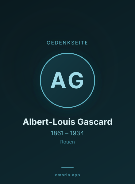 Gedenkportrait von Albert-Louis Gascard