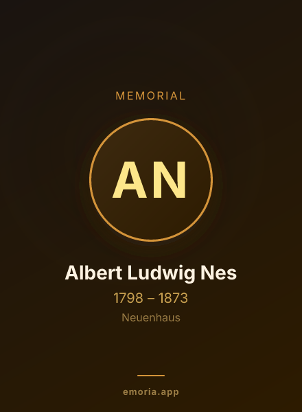 Memorial portrait of Albert Ludwig Nes